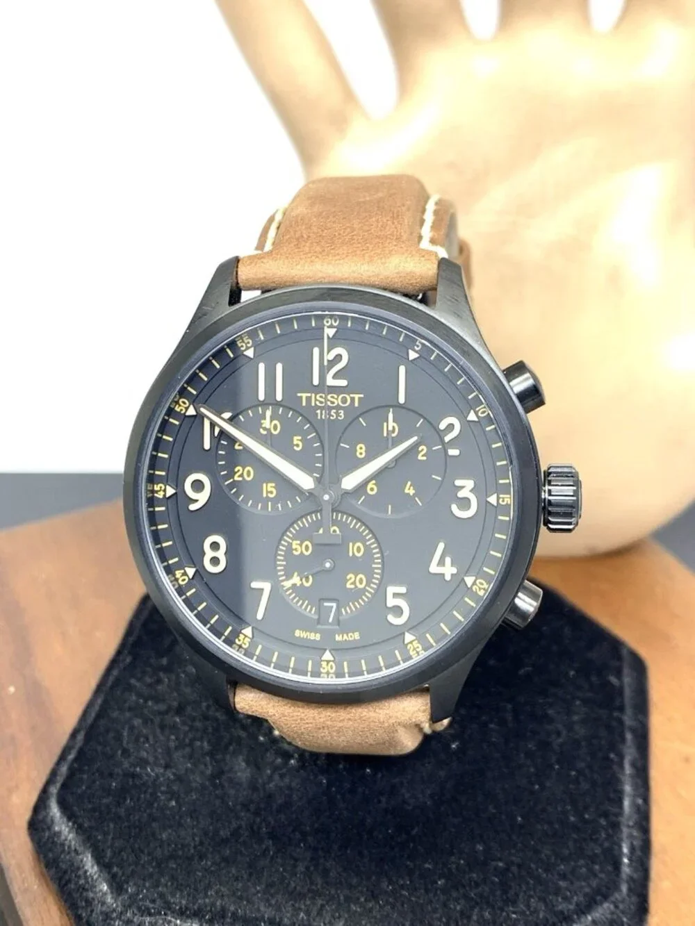 Tissot Men's Watch Swiss Quartz Chronograph 45mm Brown Leather T1166173605203